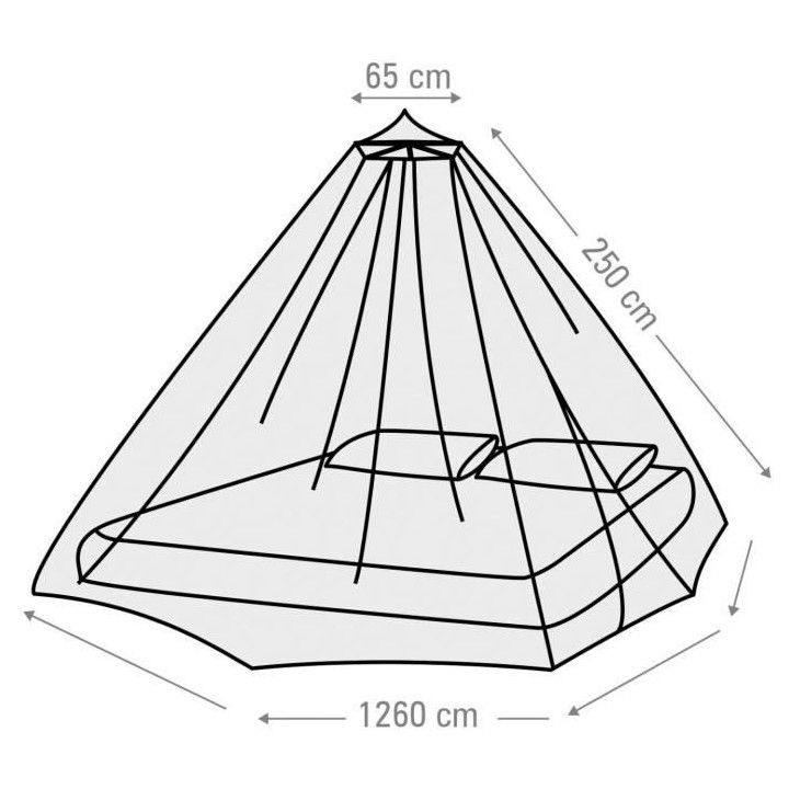 ABBEY CAMP Moustiquaire pour 2 personnes - 100% maille polyester, stru