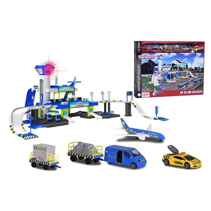 Majorette Aéroport Playset + 5 Véhicules