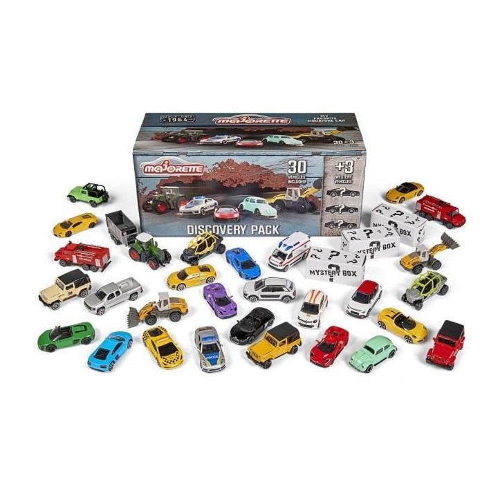MAJORETTE Set 30 + 3 Véhicules Decouverte
