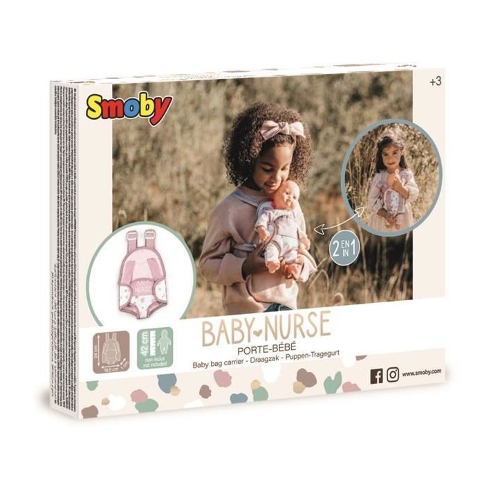 Smoby Baby Nurse poussette canne pour poupon jusqu'a 42cm non inclus -