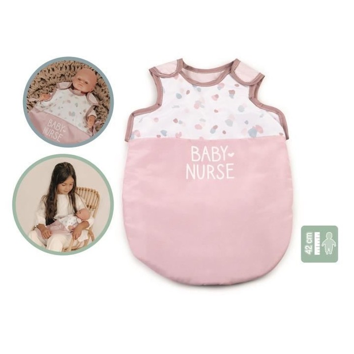 Smoby Baby Nurse porte bebe pour poupon jusqu'a 42cm (non inclus) - de