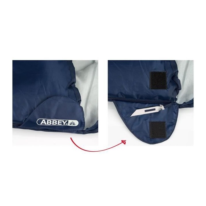 ABBEY CAMP Sac de couchage momie - 100% polyester - Température de co