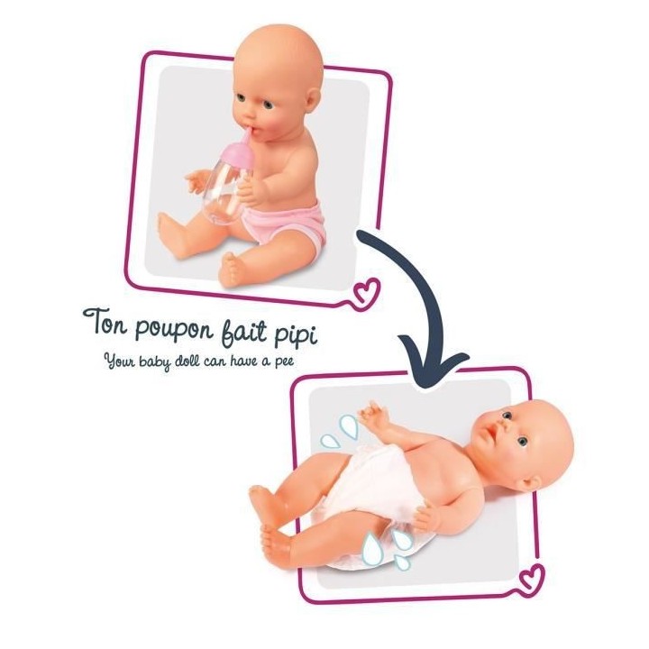 SMOBY Baby Nurse Nursery Electronique + Poupon Pipi - 24 Accessoires