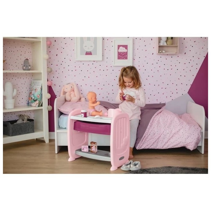 SMOBY Baby Nurse Cododo 2 en 1 - 14 Accessoires + Poupon Pipi