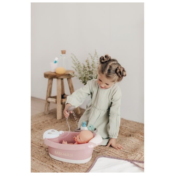 Smoby Baby Nurse berceau a barreaux pour poupon jusqu'a 42 cm (non inc