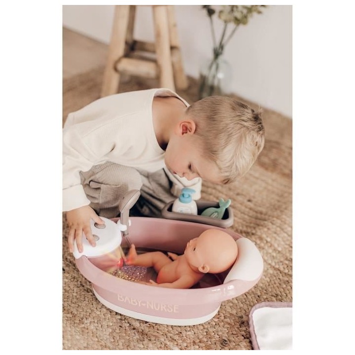 Smoby Baby Nurse berceau a barreaux pour poupon jusqu'a 42 cm (non inc