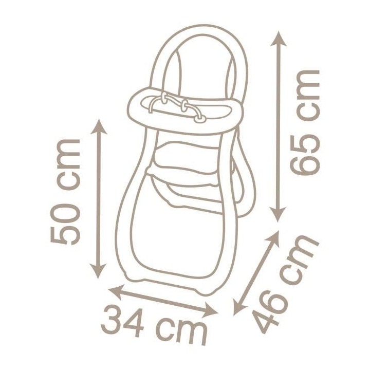 Smoby Baby Nurse landau calin pour poupon jusqu'a 42cm (non inclus)- d