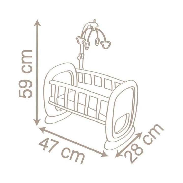 Smoby Baby Nurse nurserie cocoon - Piles non incluses - des 18 mois
