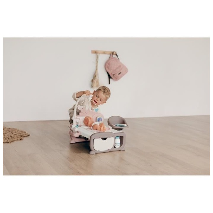 Smoby Baby Nurse chaise haute pour poupon jusqu'a 42cm (non inclus) -