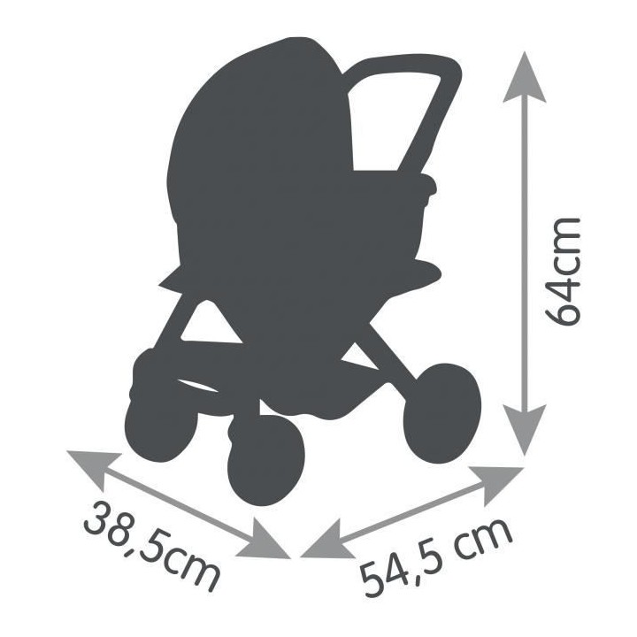 Smoby Baby Nurse grande maison des bébés avec 3 espaces distincts :