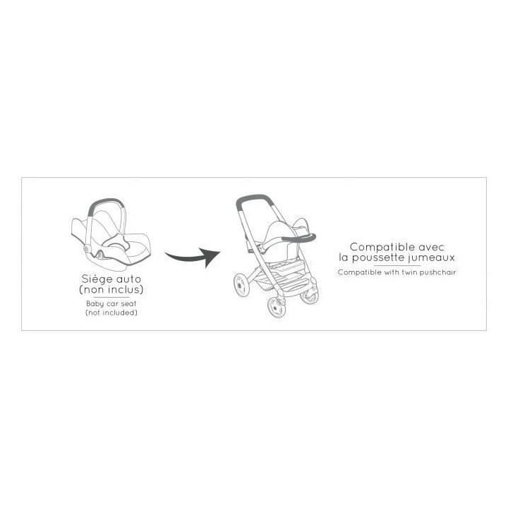 Smoby Baby Nurse grande maison des bébés avec 3 espaces distincts :