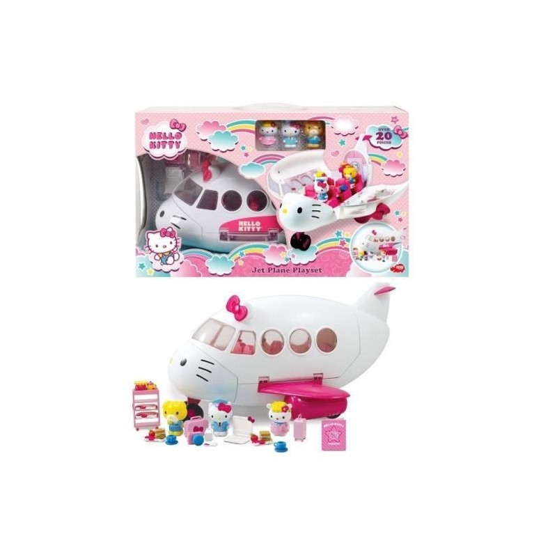 HELLO KITTY Playset Avion avec 3 Figurines et Accessoires