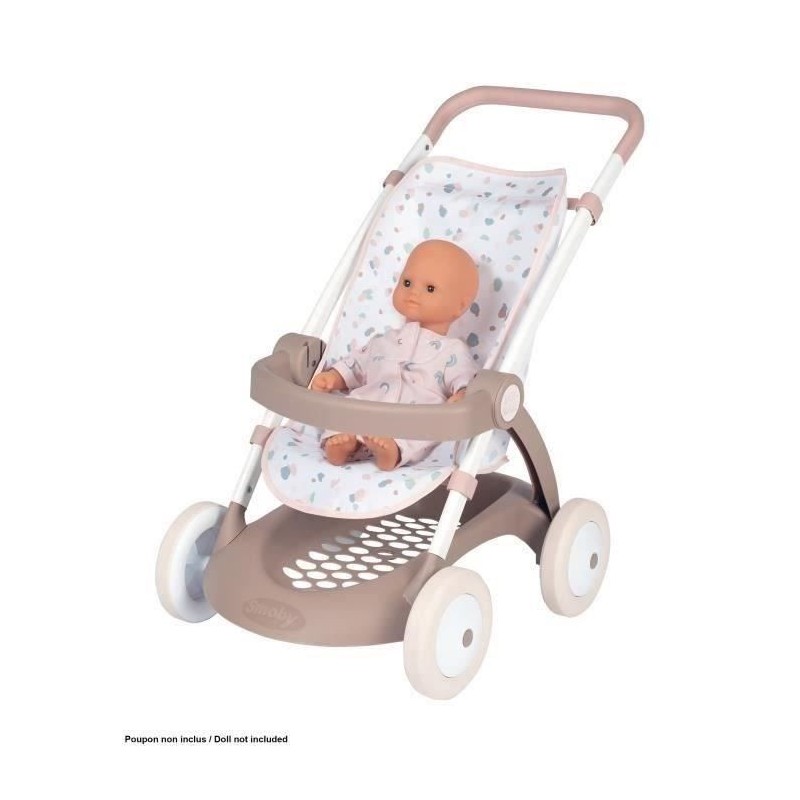 Smoby maxi-cosi poussette jumeaux sauge - poupons non inclus- des 3 ans