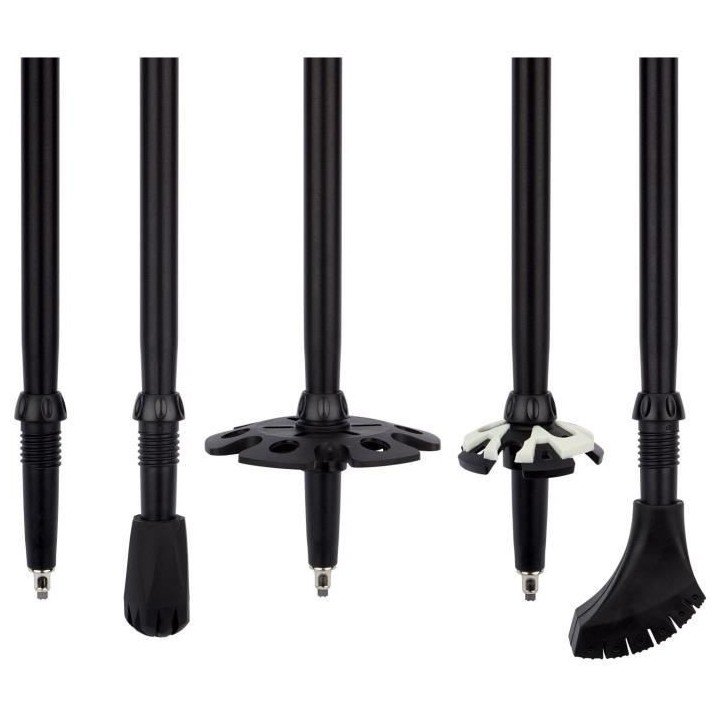 ABBEY Lot de 2 Bâtons de Randonnée Télescopique - Réglable de 63 a