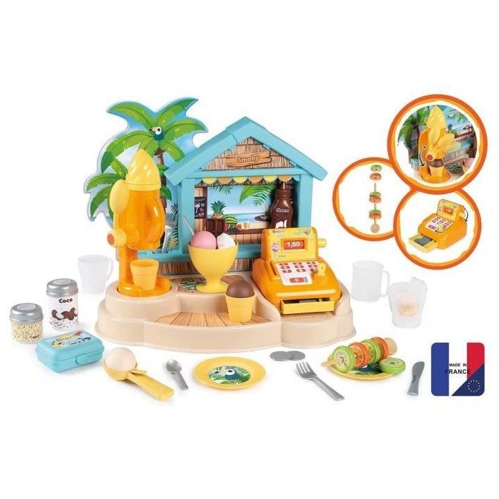 Smoby Beach Bar - caisse enregistreuse Bar d'été