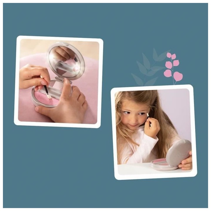 Smoby - My Beauty Powder Compact - Poudrier Factice Lumineux - Miroir