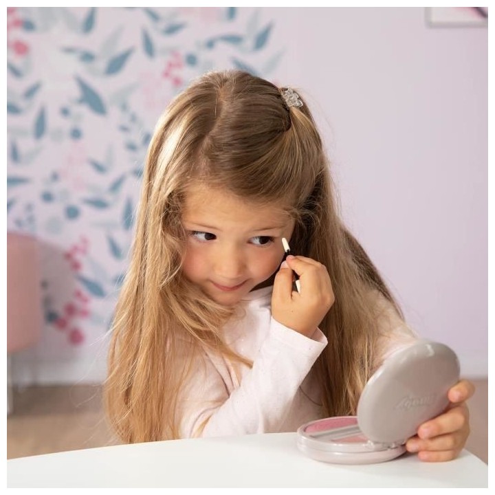 Smoby - My Beauty Powder Compact - Poudrier Factice Lumineux - Miroir