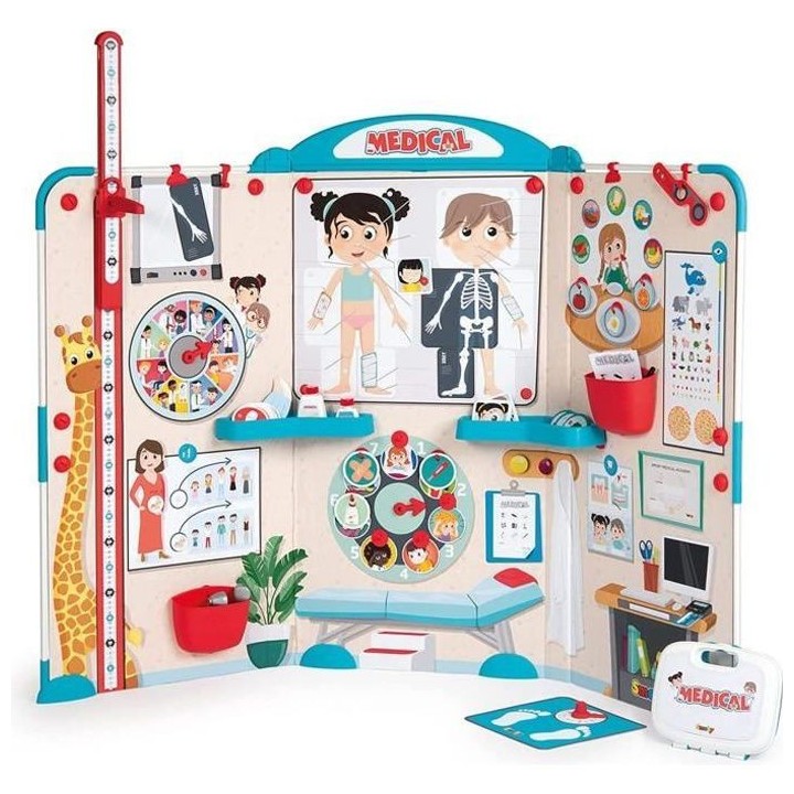 Smoby - Cabinet Médical - Jouet d'Imitation pour Enfant - Triptyque P