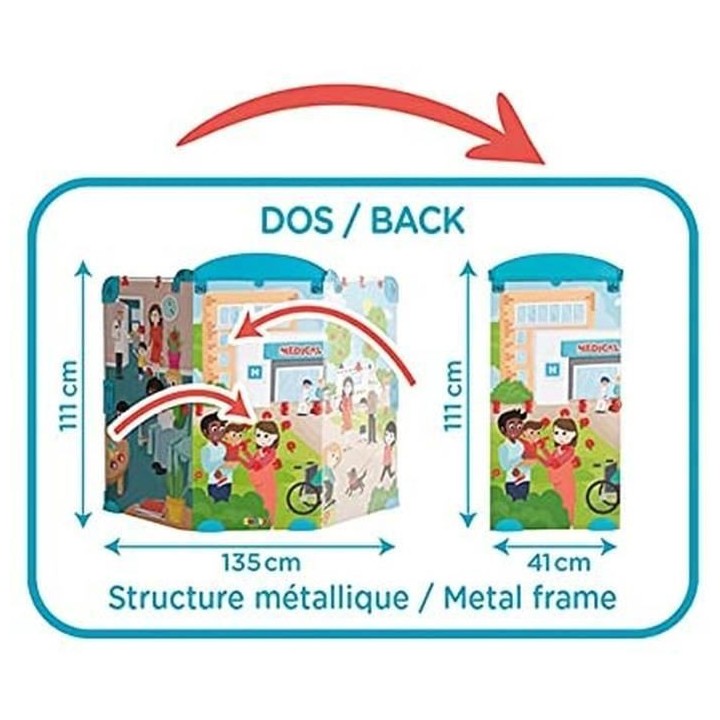 Smoby - Cabinet Médical - Jouet d'Imitation pour Enfant - Triptyque P