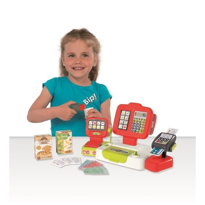 Smoby - 350111 - Grande caisse enregistreuse rouge
