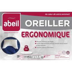 ABEIL Oreiller Ergonomique a Mémoire de Forme 40x60cm