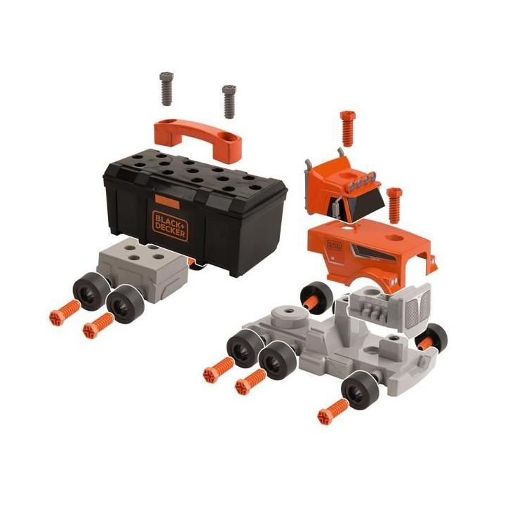SMOBY Black + Decker Camion Bricolo 2 En 1 - 60 Accessoires
