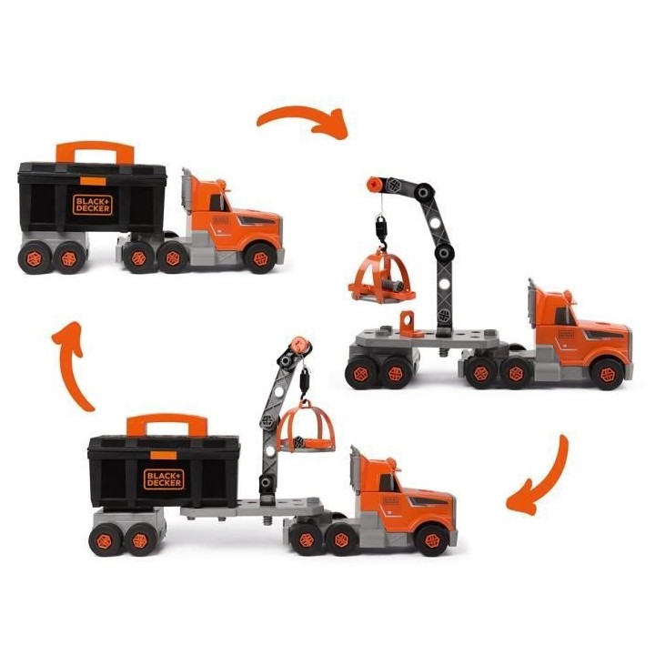 SMOBY Black + Decker Camion Bricolo 2 En 1 - 60 Accessoires