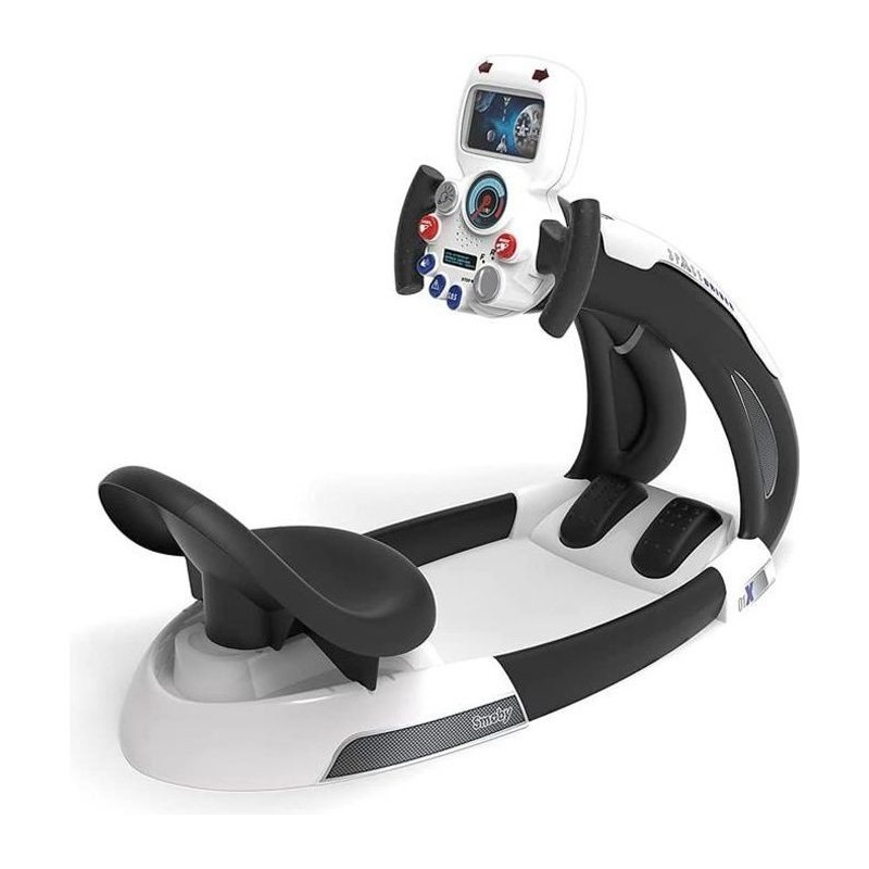 Smoby - V8 Driver Space - Simulateur de Conduite pour Enfant - Navette Spatiale - Volant Electronique - Sons et Lumieres