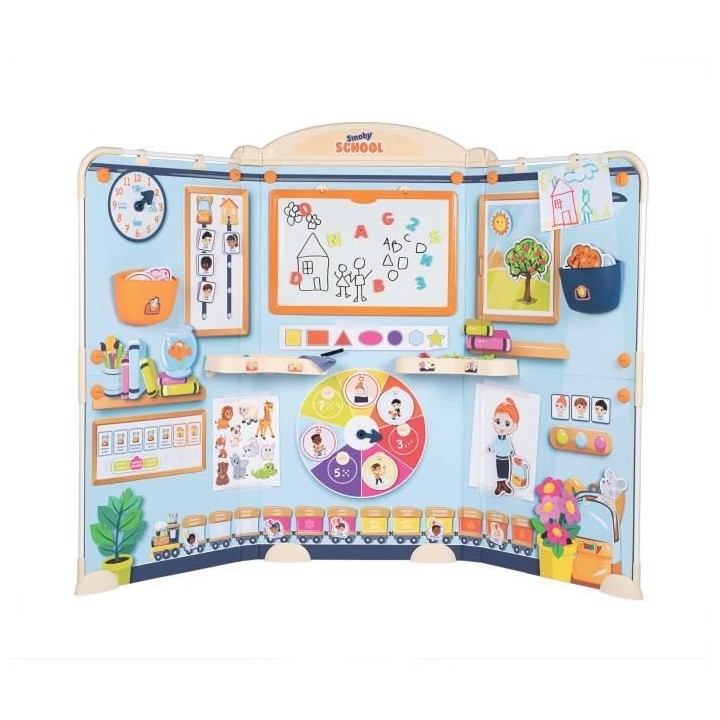 Smoby School - Salle de classe Smoby -Triptyque avec tubes en métal e