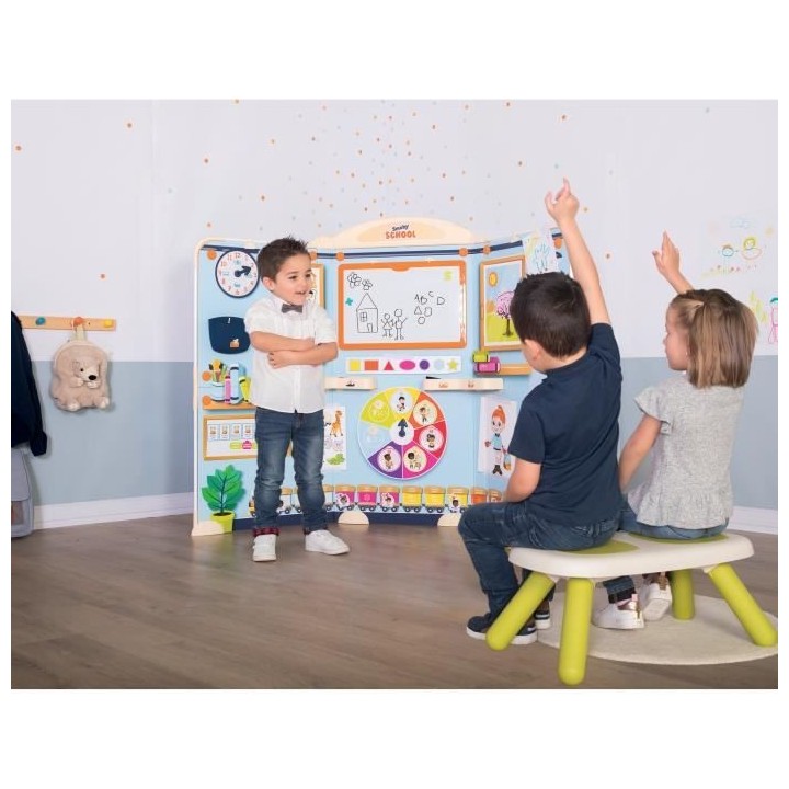 Smoby School - Salle de classe Smoby -Triptyque avec tubes en métal e