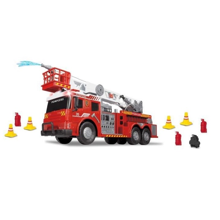 DICKIE - Camion pompiers filoguidé 62cm rouge