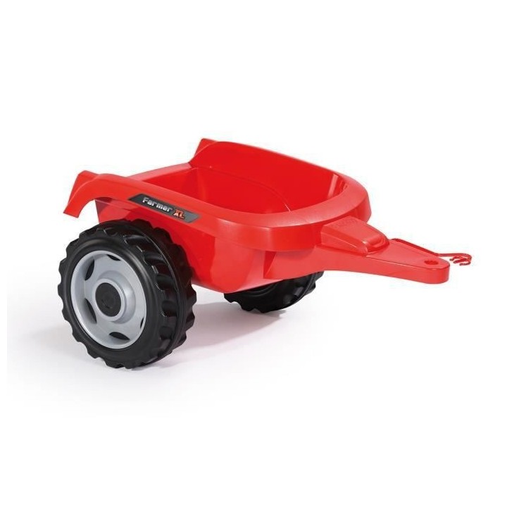 SMOBY Tracteur a pédales Farmer XL Rouge + Remorque