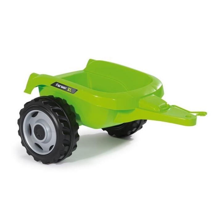 SMOBY Tracteur a pédales Farmer XL Vert + Remorque