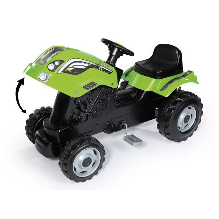 SMOBY Tracteur a pédales Farmer XL Vert + Remorque