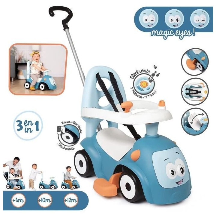 Smoby - Porteur Maestro Balade Bleu - Pour Enfant Des 6 Mois - Evoluti