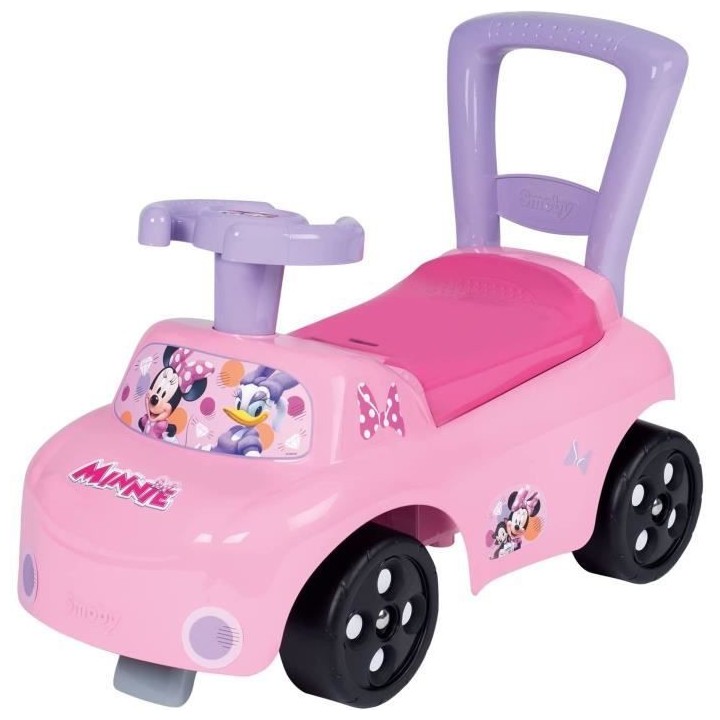 Smoby - Minnie - Porteur Auto - Fonction Trotteur - Volant Directionne
