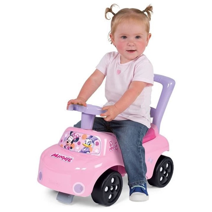 Smoby - Minnie - Porteur Auto - Fonction Trotteur - Volant Directionne
