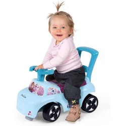 Smoby - La Reine des Neiges - Porteur Auto - Fonction Trotteur - Volant Directionnel - Pour Enfant Des 10 Mois - Coffre a Jouets