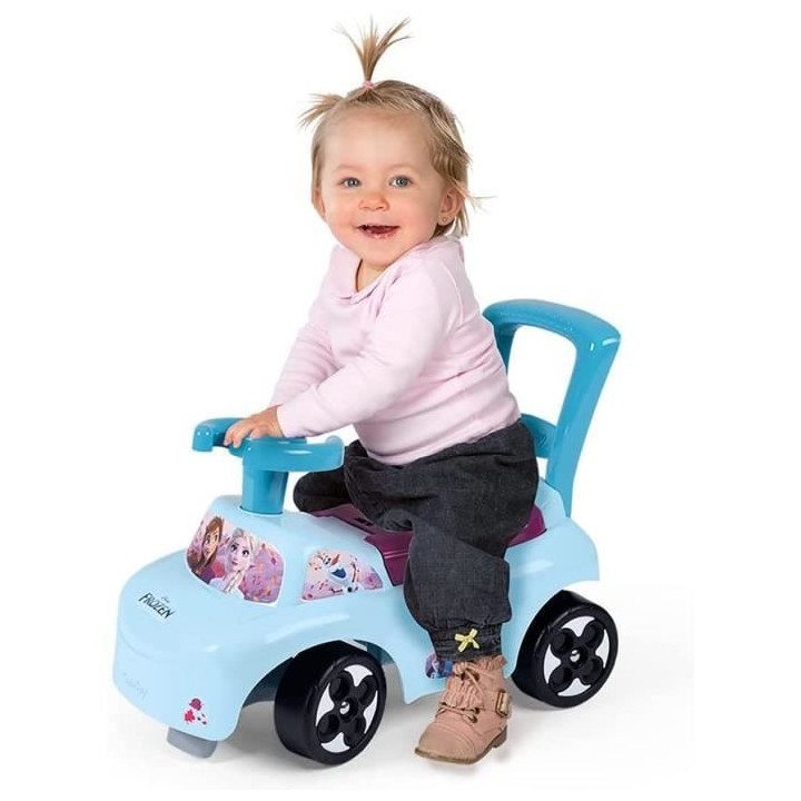 Smoby - La Reine des Neiges - Porteur Auto - Fonction Trotteur - Volan