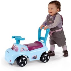 Smoby - La Reine des Neiges - Porteur Auto - Fonction Trotteur - Volant Directionnel - Pour Enfant Des 10 Mois - Coffre a Jouets