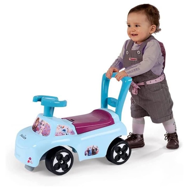 Smoby - La Reine des Neiges - Porteur Auto - Fonction Trotteur - Volan