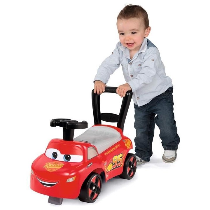 Smoby - Cars - Porteur Auto - Fonction Trotteur - Volant Directionnel