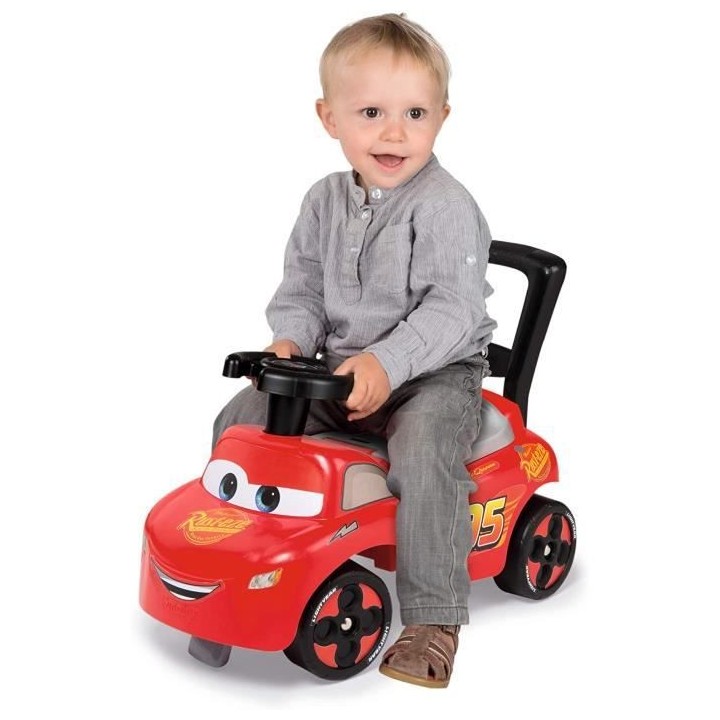 Smoby - Cars - Porteur Auto - Fonction Trotteur - Volant Directionnel