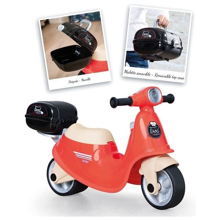 Smoby - Porteur Scooter Food Express - Pour Enfant Des 18 Mois - Roues