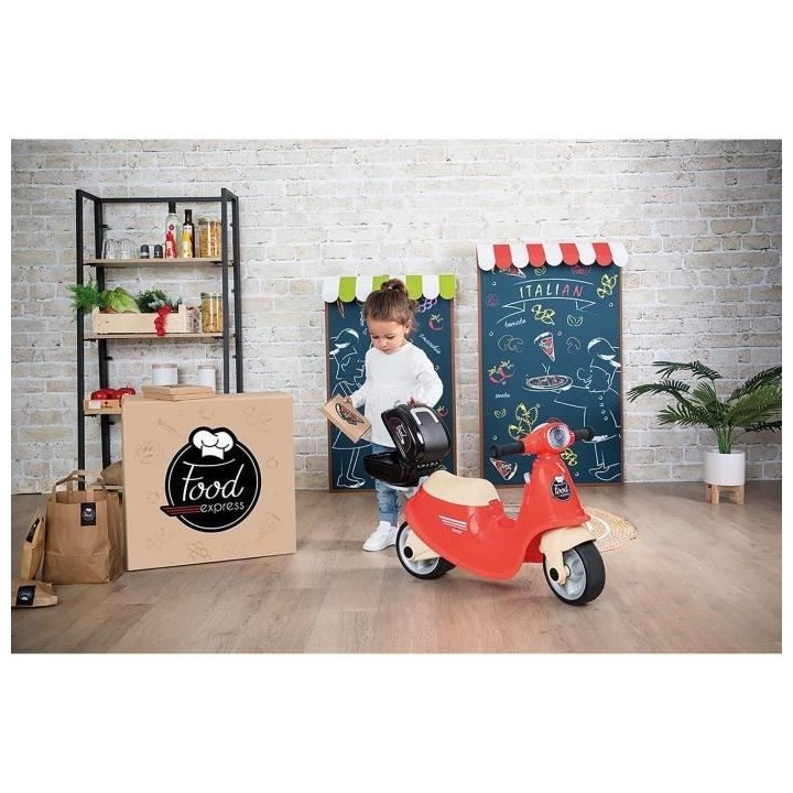 Smoby - Porteur Scooter Food Express - Pour Enfant Des 18 Mois - Roues