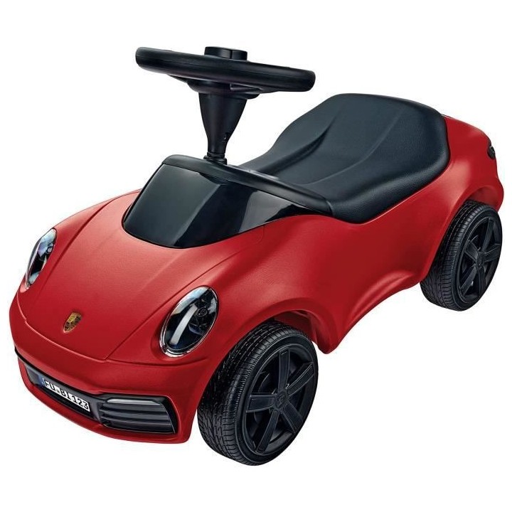 Big - Voiture Porsche 911 - Porteur Enfant - Klaxon et Volant - Assise
