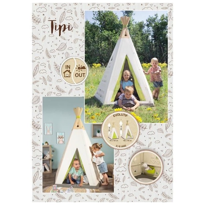 Tipi pour enfant en plastique évolutif - SMOBY