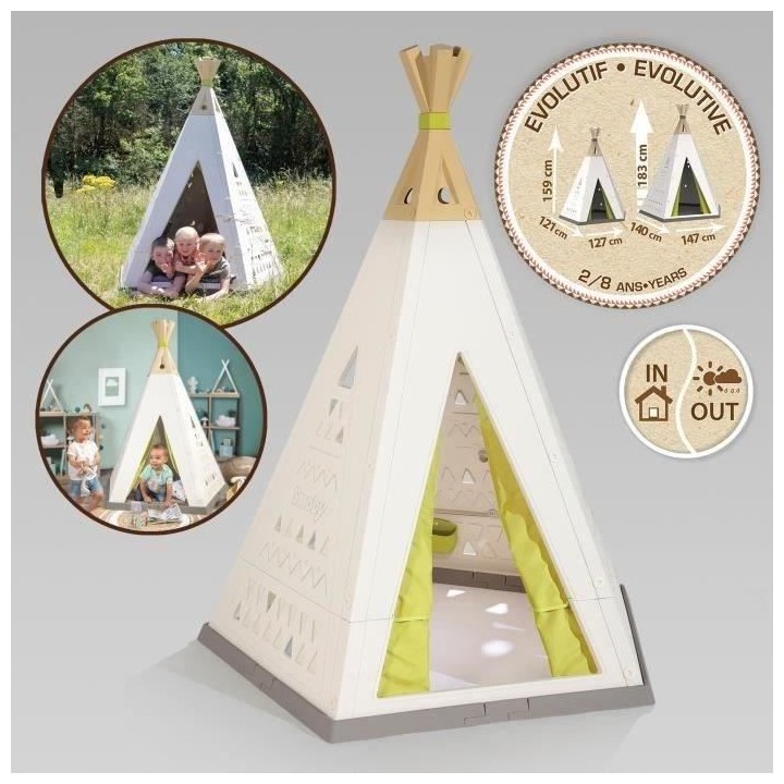 Tipi pour enfant en plastique évolutif - SMOBY