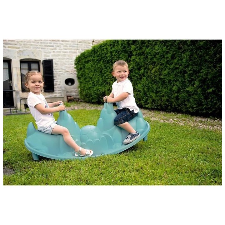 bascule chiens bleue