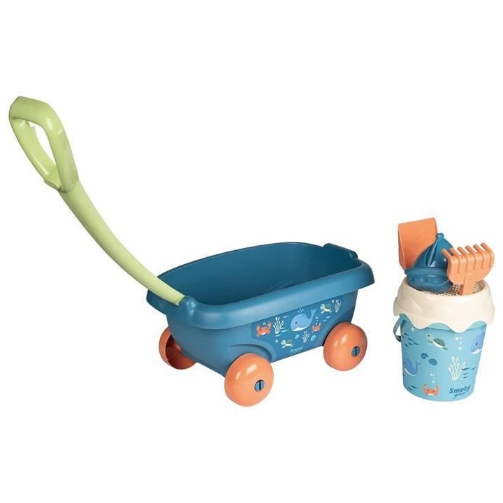 Smoby Green chariot de plage garni